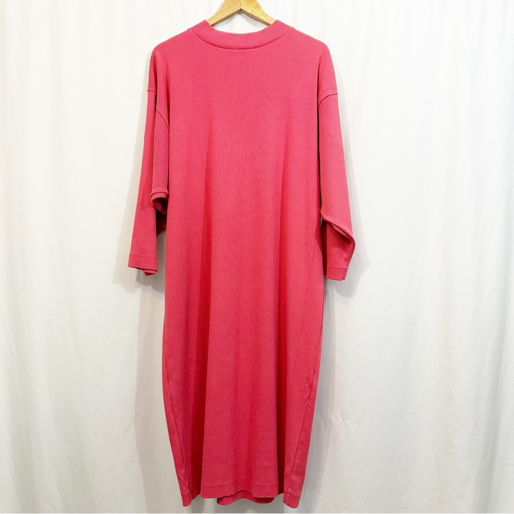 Ilana Kohn Phoebe High Neck Micro Ribbed Cotton Midi Dress